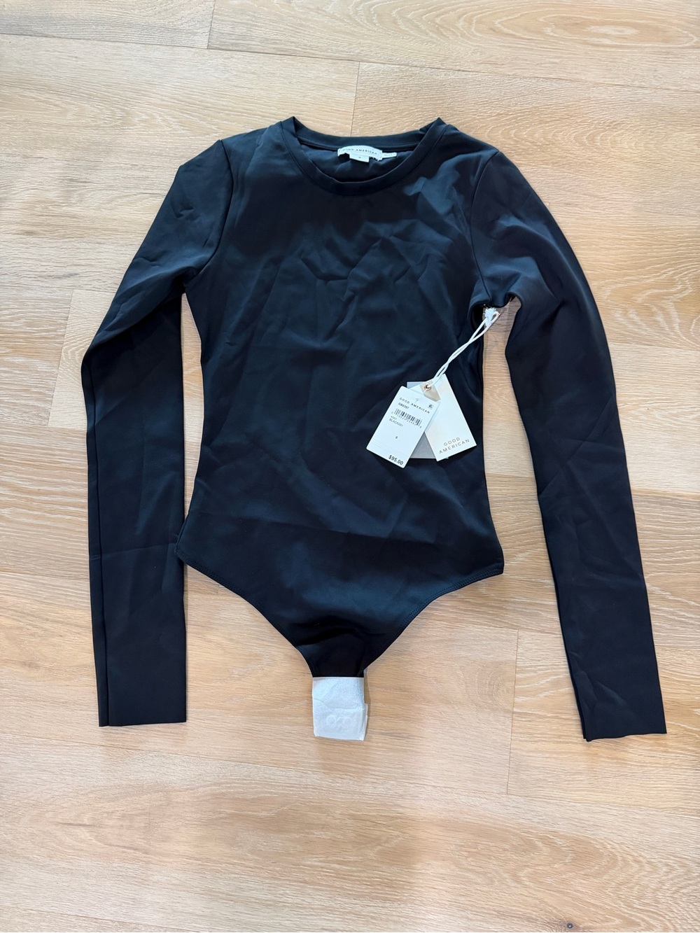 Good American black long sleeve bodysuit in size S $95 NWT
